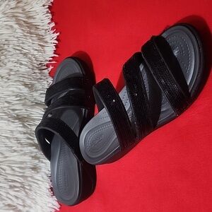 Crocs Women's Boca Strappy Platform Wedge Sandals